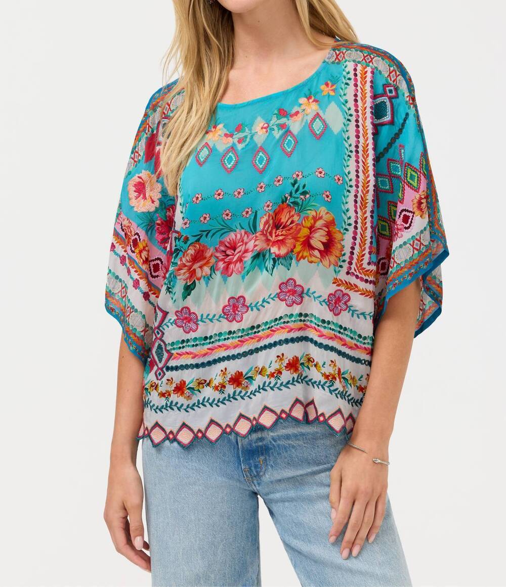 NEW JOHNNY WAS mabi blouse in renata scarf